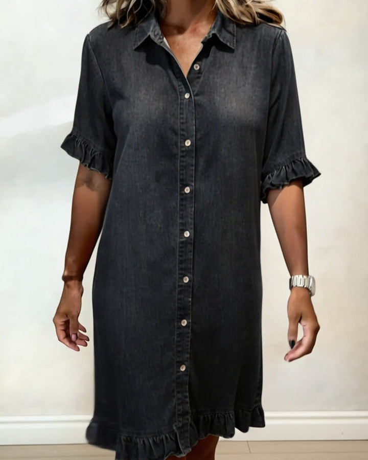 MODERN DENIM MIDI DRESS FOR WOMEN