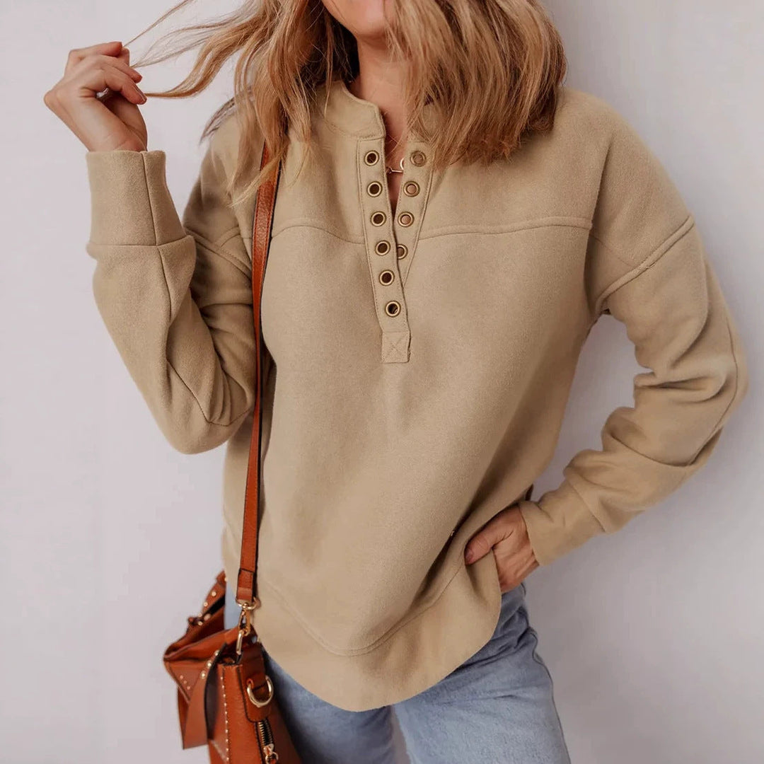 Women's Dropped Shoulder Sweatshirt – Soft and Comfortable