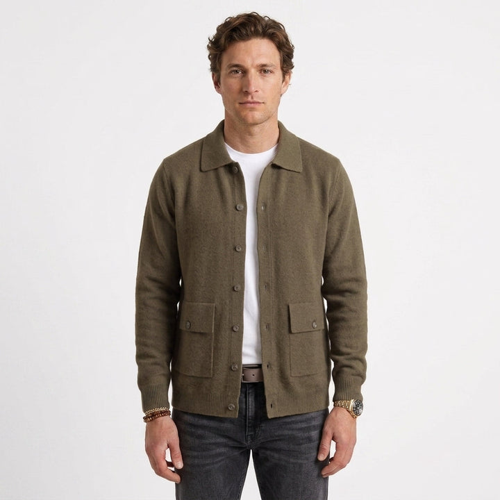 Cashmere High Collar Jacket for Men
