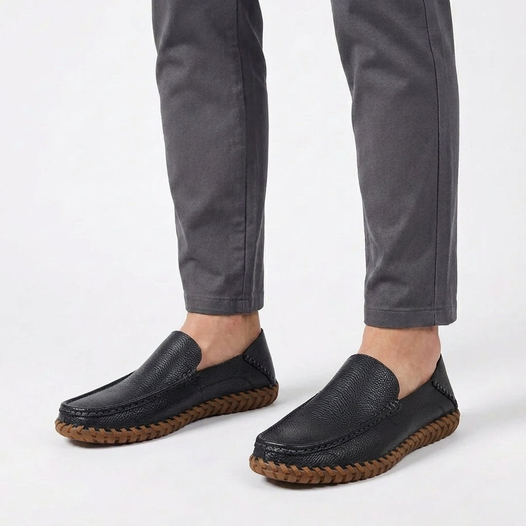 Hand-Stitched Slip-On Shoes For Men