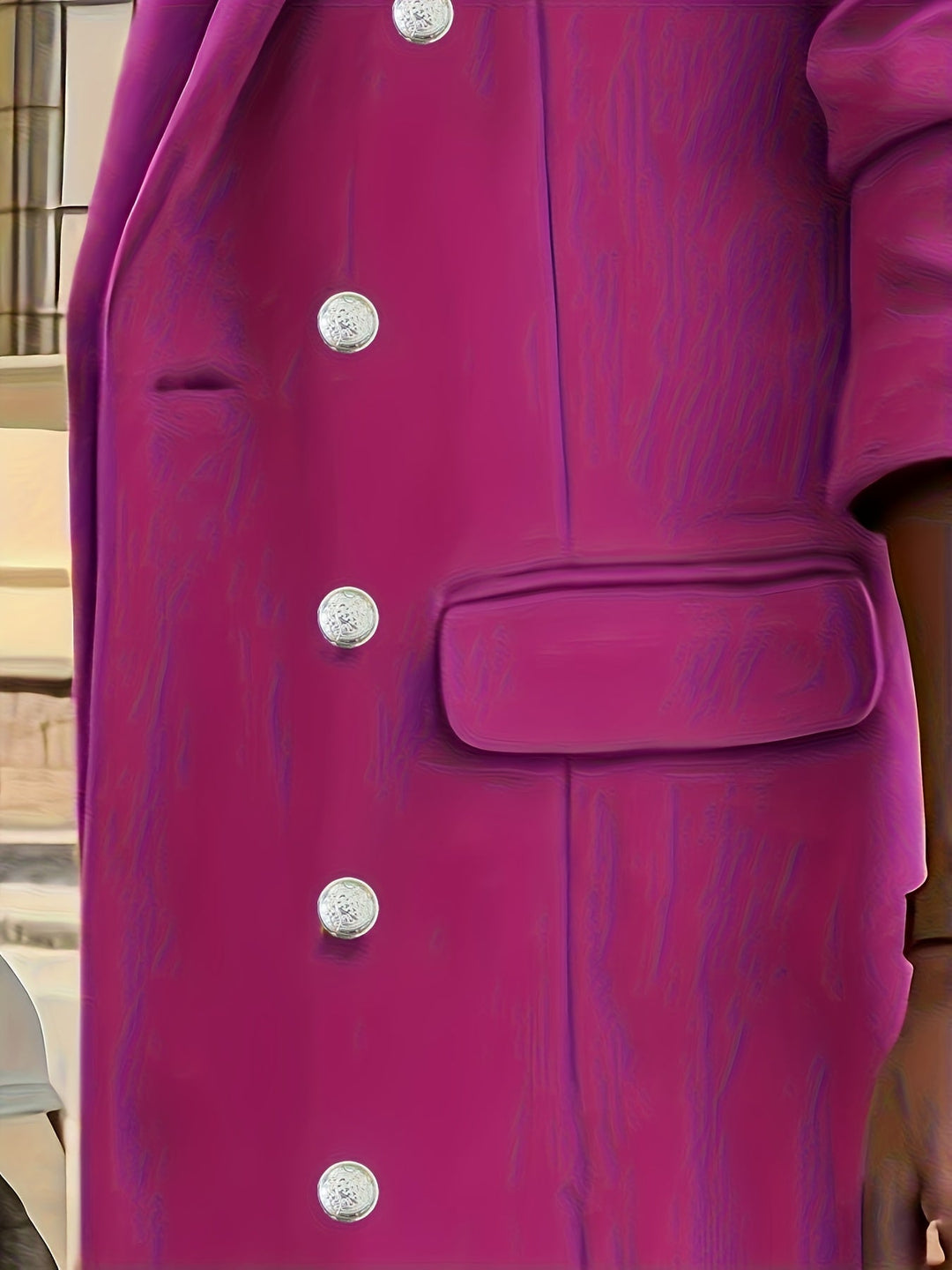 Annette Double-Breasted Longline Coat, view 4 - Elena Harper