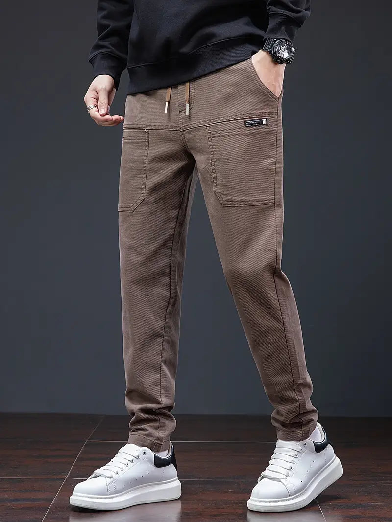 Jarrett Elegant Jogging Pants with Drawstring, view 9 - Elena Harper