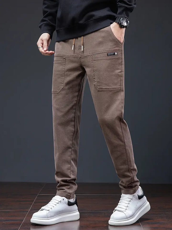 Jarrett Elegant Jogging Pants with Drawstring, view 9 - Elena Harper