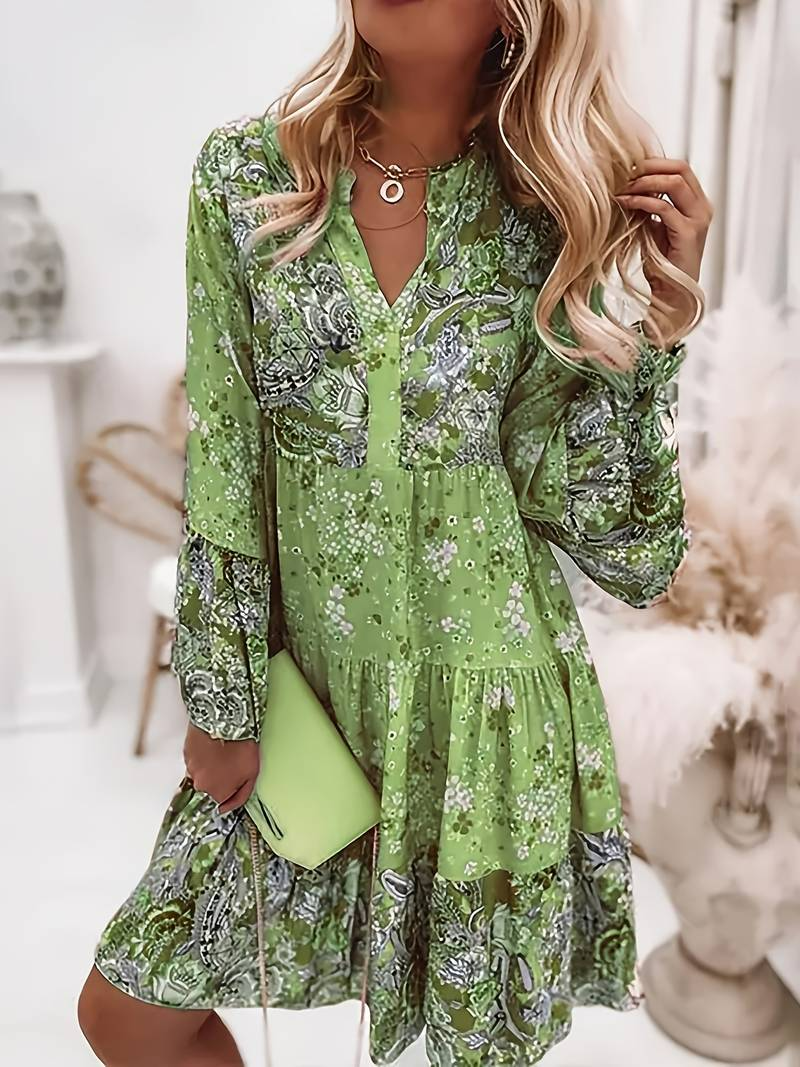 Women's Floral Print Boho Dress – Effortless Chic Style