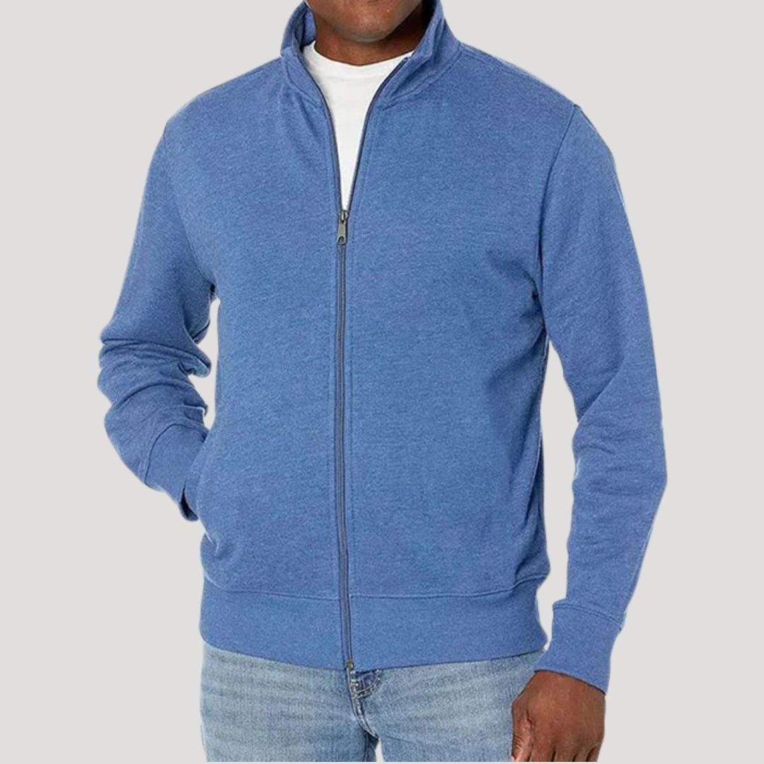 LAURENT MONACO | MEN'S HIGH COLLAR JACKET WITH ZIPPER