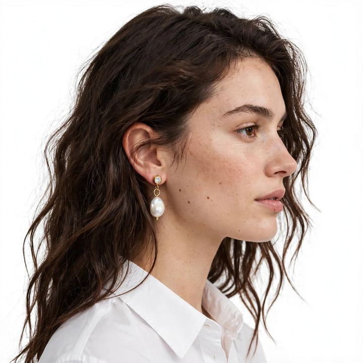 Tessa Malford | Freshwater Pearl Drop Earrings For Women
