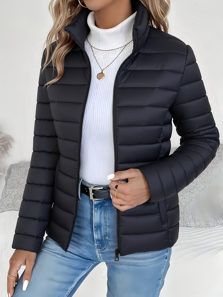 Sylvie - Elegant Padded Down Jacket with High Collar