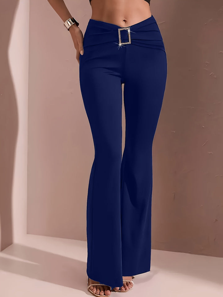 Rosemary High-Waisted Flared Trousers, view 2 - Elena Harper