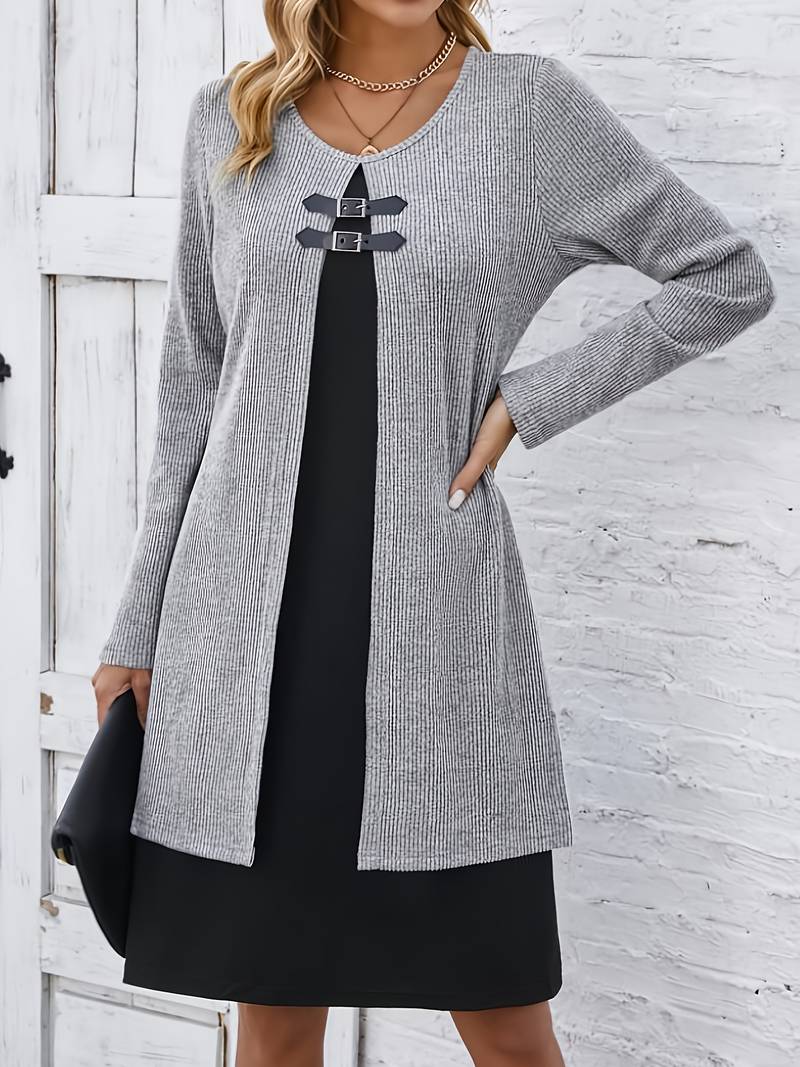 Shirahoshi - Autumn And Winter Round Neck Two-Piece Suit