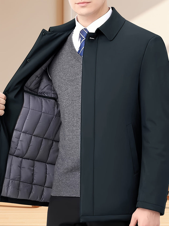 LAURENT MONACO | MEN'S NOTCHED COLLAR ZIP JACKET