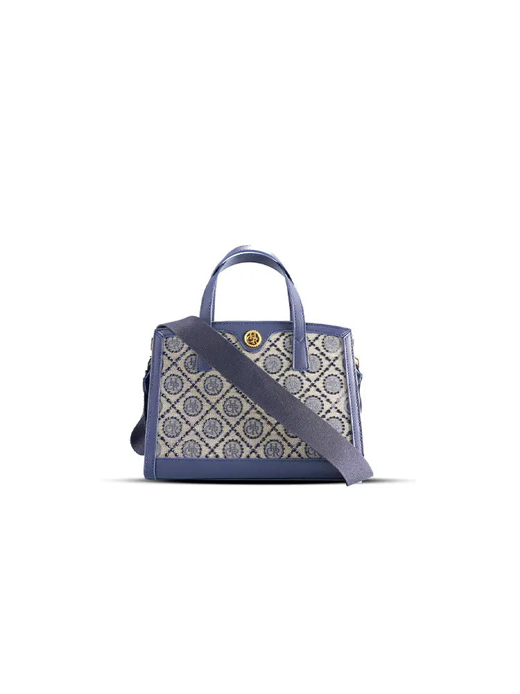 Jacquard Rhinestone Tote Crossbody Evening Bag