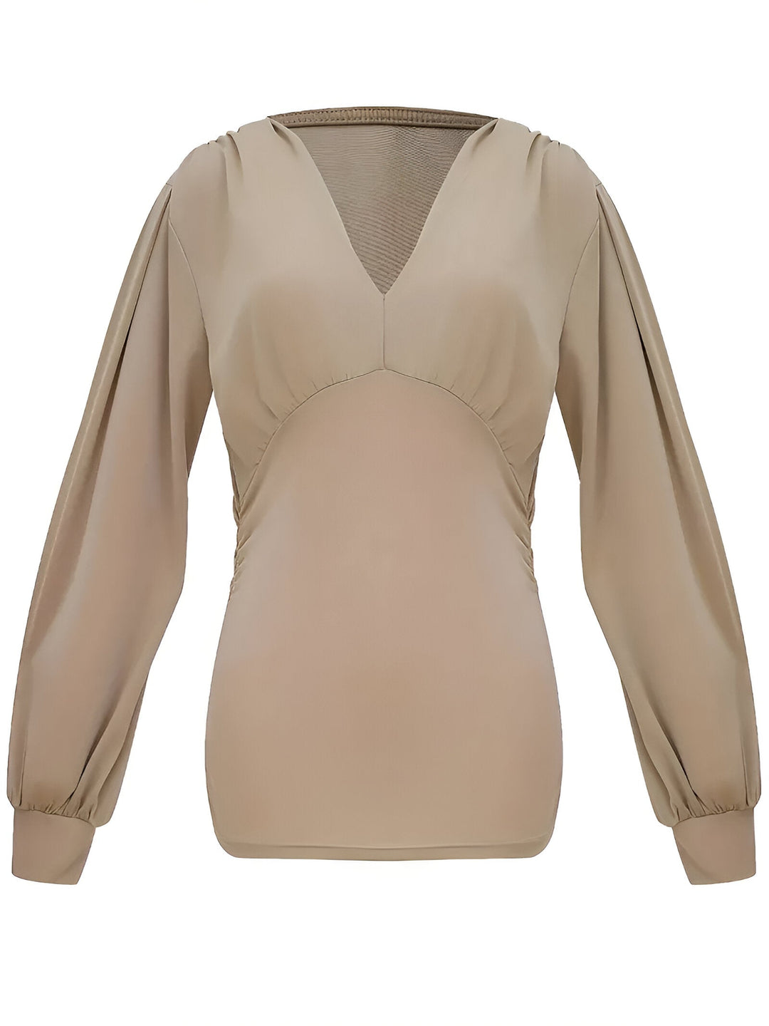 Caylee - Tailored Casual Blouse with Lantern Sleeves