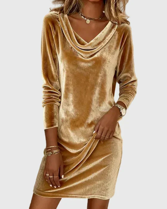 Frosina Long Cut Velvet Dress, view 2 - Elena Harper