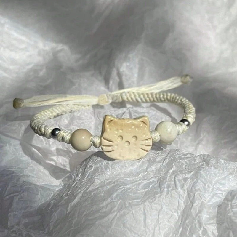 Cartoon Cat Woven Bracelet