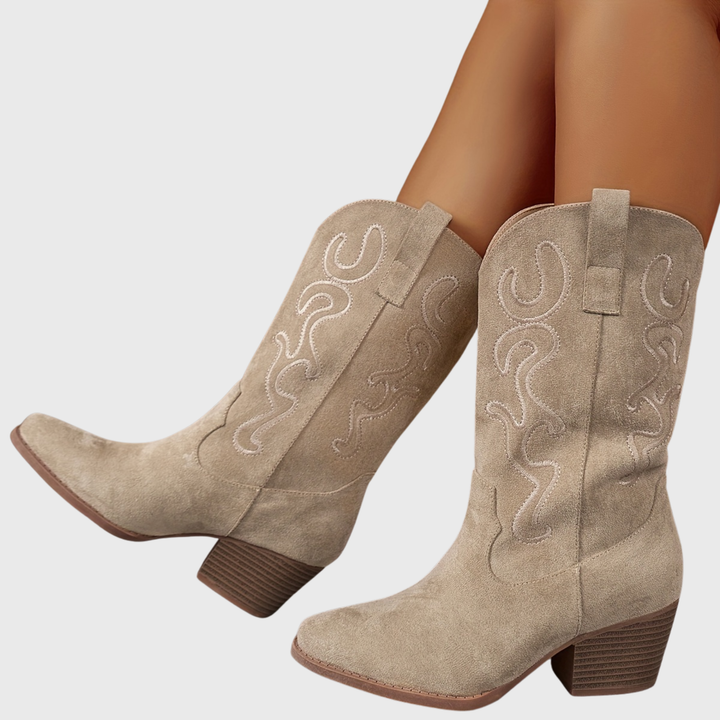 Jolene Eye-catching Western Cowboy Boots with Wide Calf Width, view 6 - Elena Harper