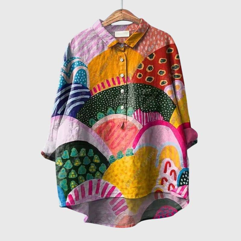Elegant Linnea blouse by Emma & Rose Cape Town featuring a stylish, flowy design and intricate detailing.