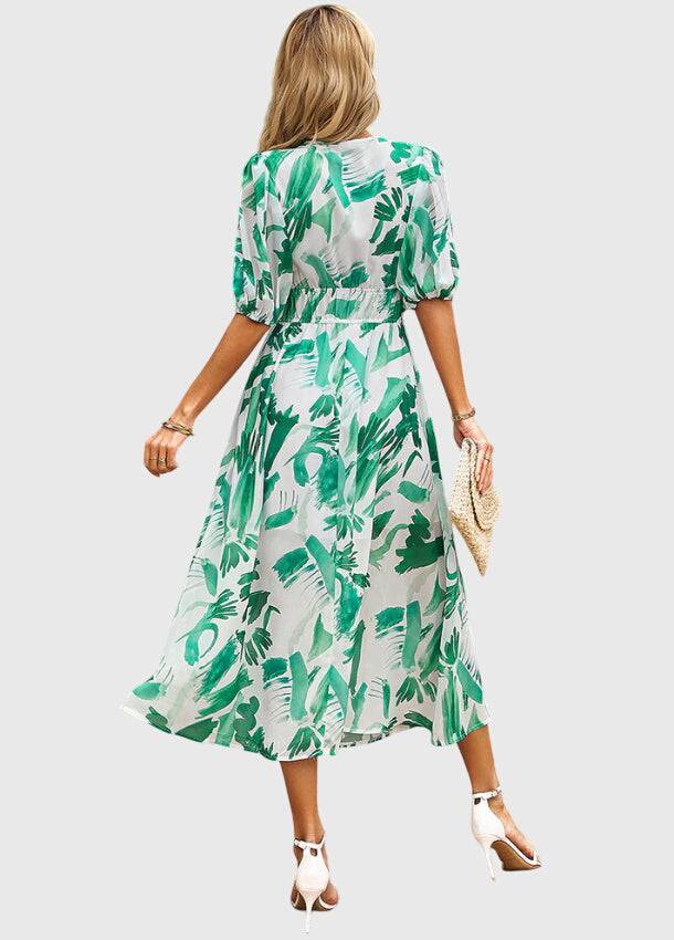 Emma & Rose Cape Town Merlin™ floral midi dress #1002 Estella with a flattering fit and vibrant floral pattern.
