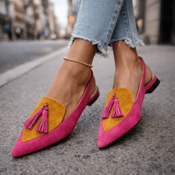 Eliza™ | Elegant Slingback Sandals with Tassels