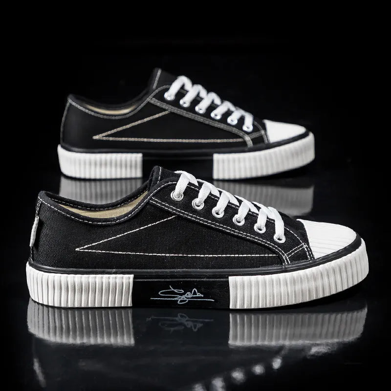 Auren Low Canvas Sneakers Unisex, view 5 - Elena Harper