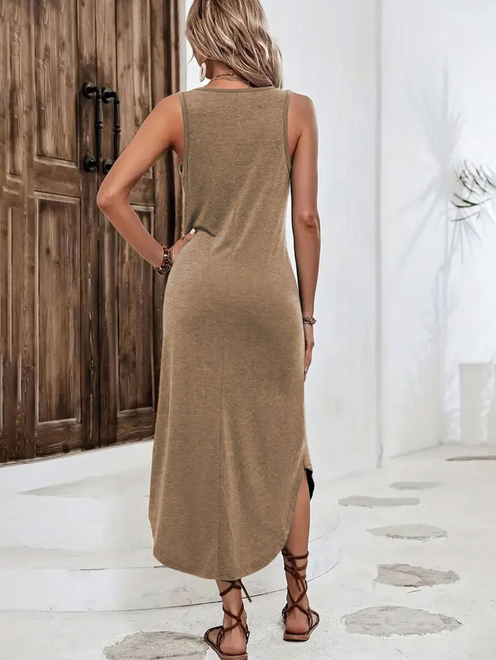 Brandy Stylish, Sleeveless Maxi Dress, view 6 - Elena Harper