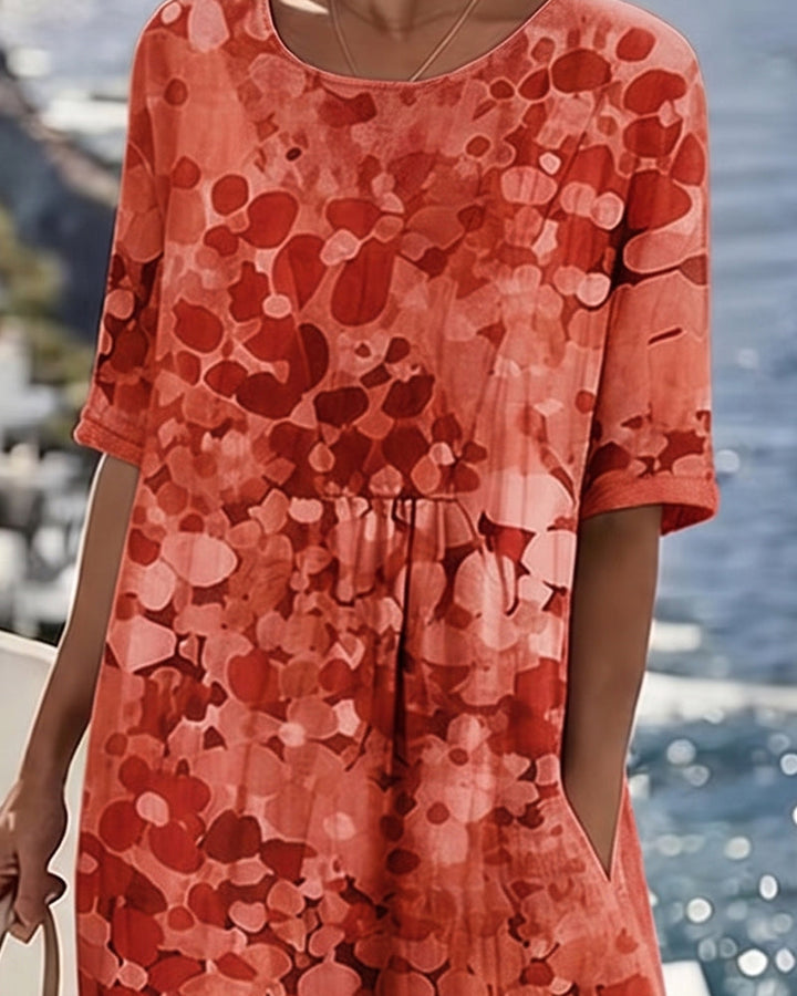Women's Airy Floral Print Midi Dress