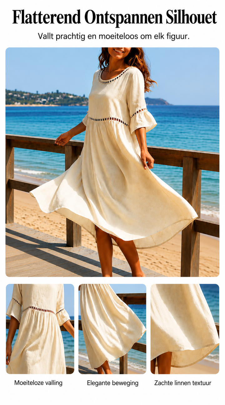 Amara™ | Elegant Belly-Camouflaging Midi Dress