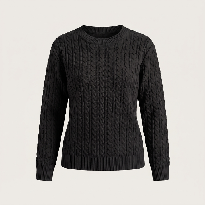 Christina | Soft and Timeless Women's Knit Sweater with Cable Pattern