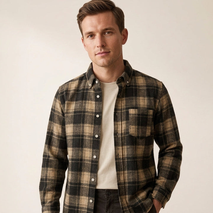 Plaid Flannel Shirt for Men