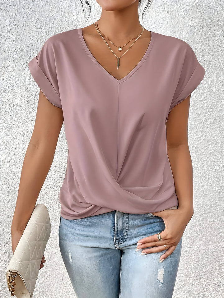 Maia – Twist Front V-Neck Top