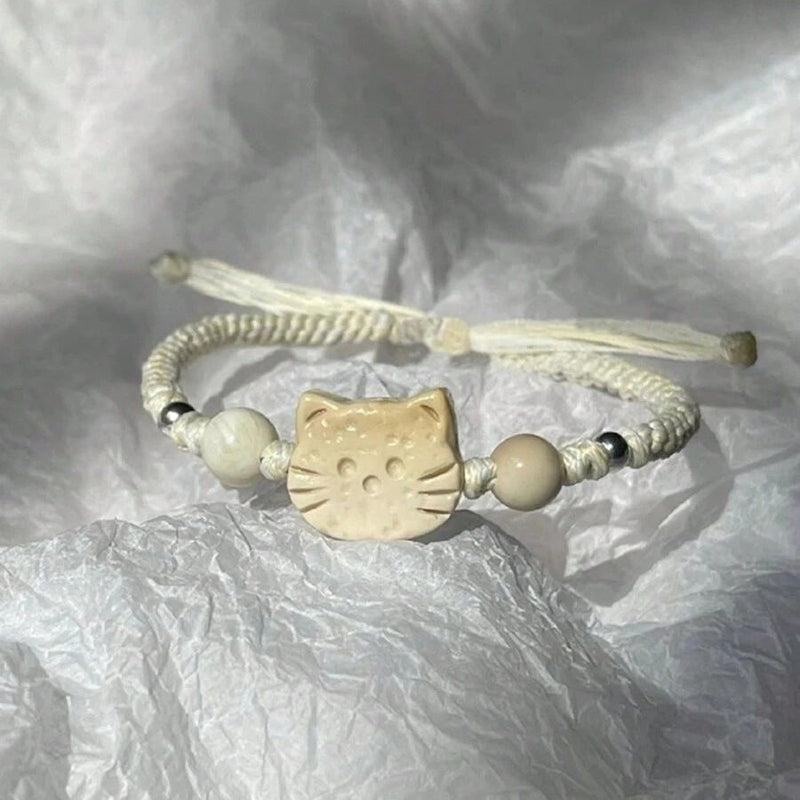 Cartoon Cat Woven Bracelet