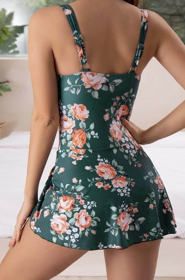 Tummy Control Ruched One-Piece Swimsuit, view 3 - Elena Harper