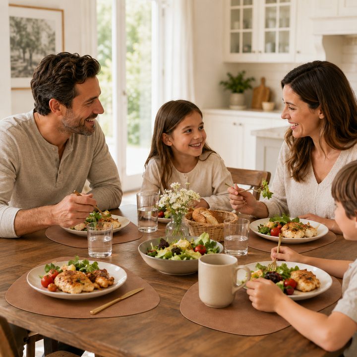 Dropelle Reversible Water-Drop PU Leather Placemats (6-pack) - Elena Harper