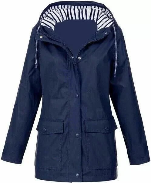 Women's Waterproof Hooded Jacket with Practical Pockets