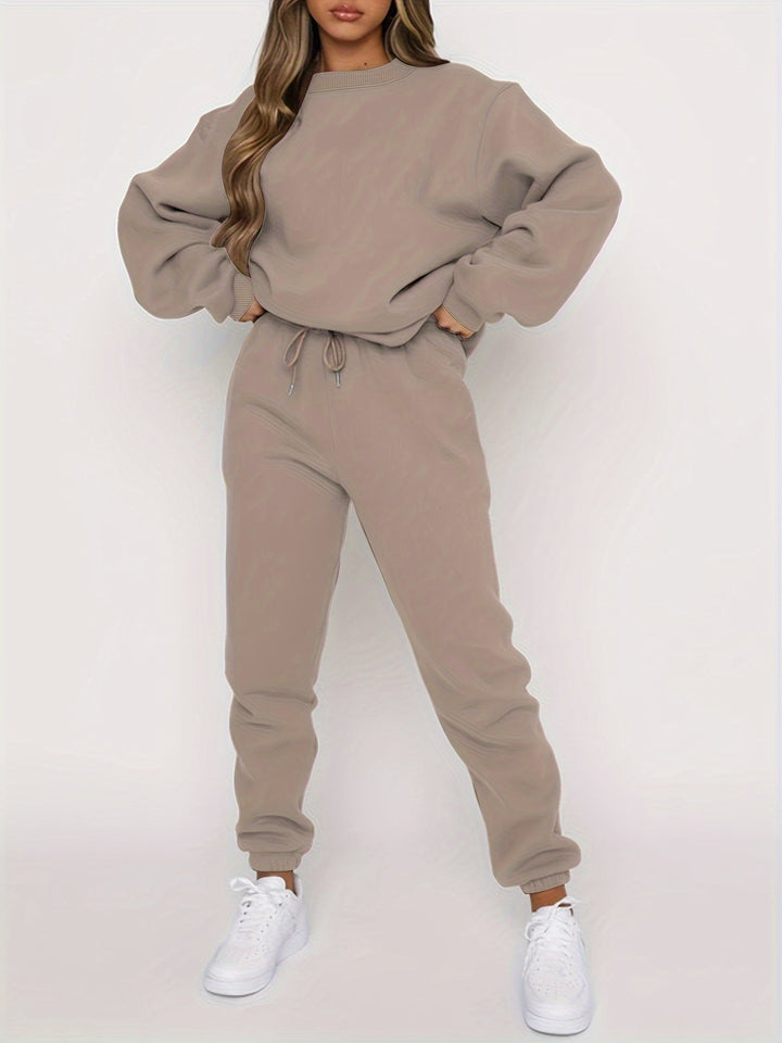 RELAXING TWO-PIECE SET WITH DRAWSTRING FOR WOMEN