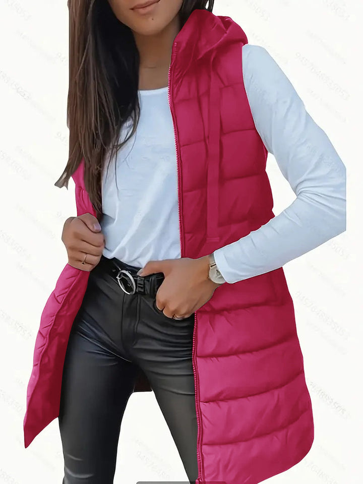Rain™  |  Casual Sleeveless Hood Long