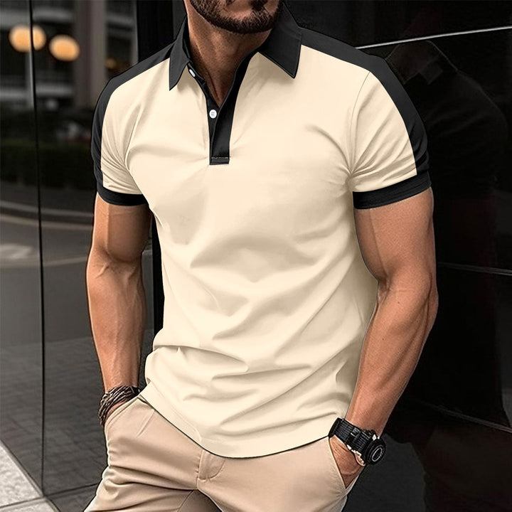 Short Sleeve Business Shirt for Men Casual Summer Polo