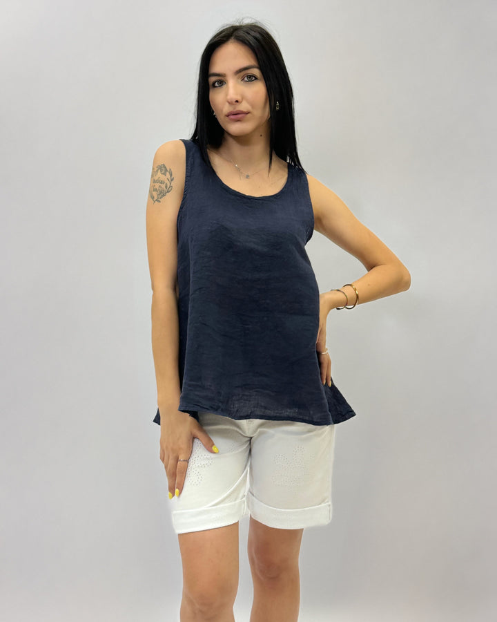 soft luxurious fabrics™  |  Vest Top Buttons Back