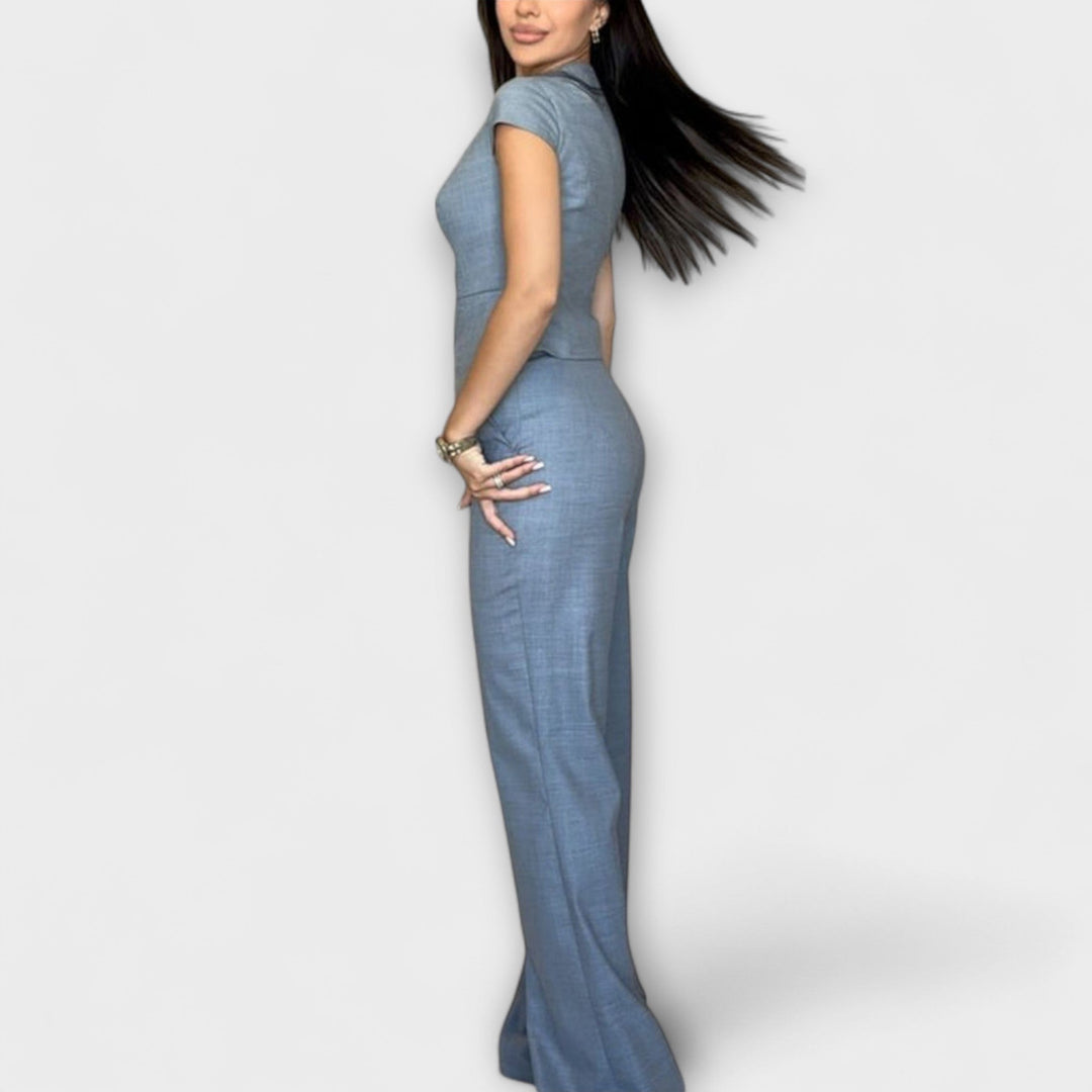 Ivy - Stylish V-Neck Top and Pants Set