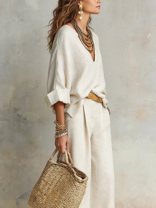 TARA | Coordinated resort with palazzo trousers