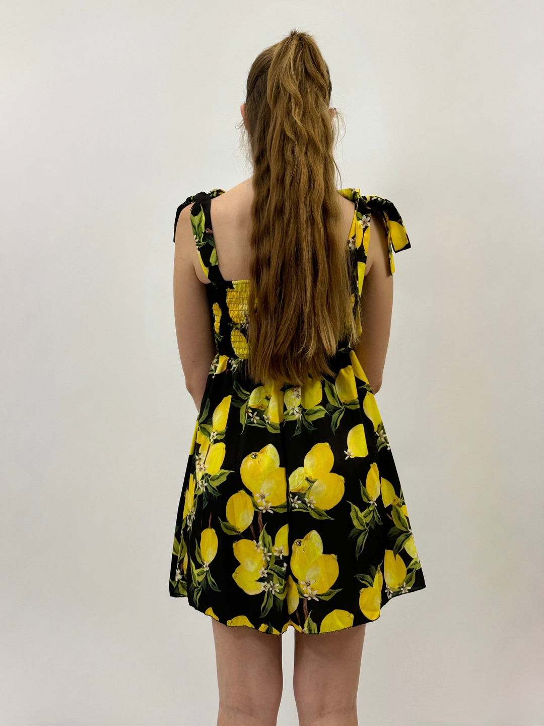 Kirsten™  |  Short Dress Lemon Print
