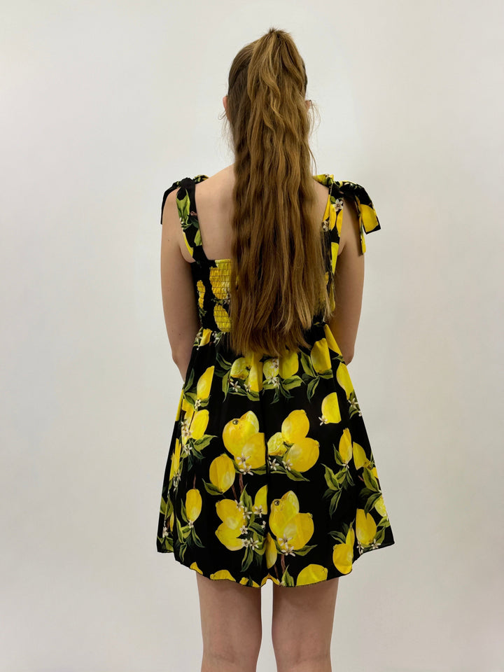 Kirsten™  |  Short Dress Lemon Print
