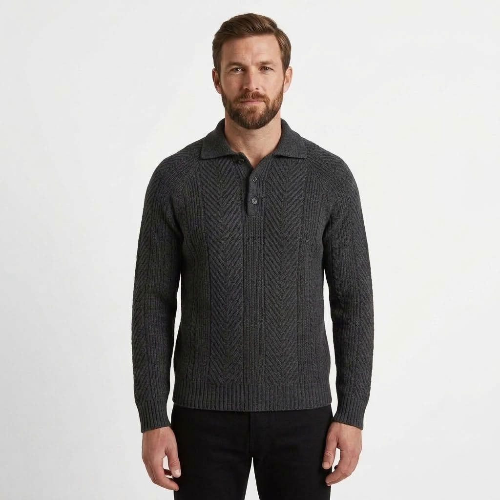 Textured Slim Fit Pullover For Men