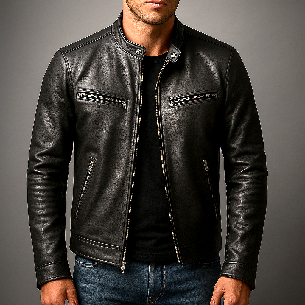 Men's Slim Fit Jacket – With Zipper, Suitable for Spring and Summer