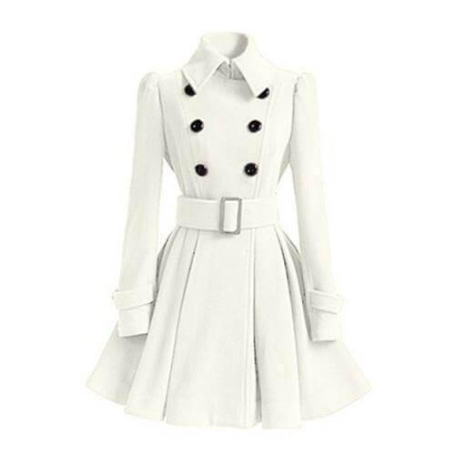 Women's Double Breasted Windbreaker Trench Coat