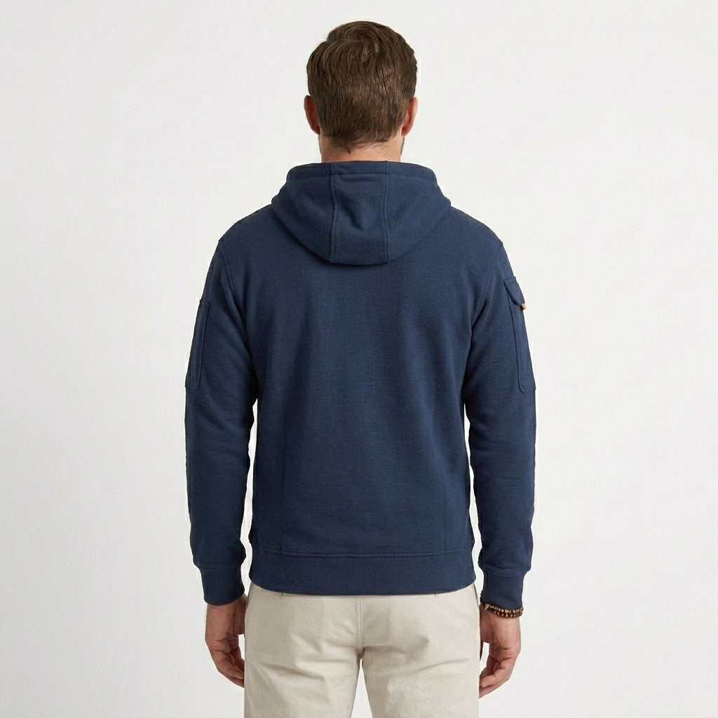 Half Zip Hoodie With Pockets For Men
