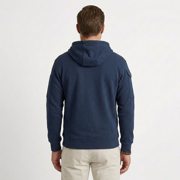 Half Zip Hoodie With Pockets For Men
