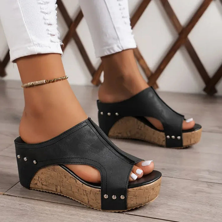 Melissa top sandals by Emma & Rose Cape Town, featuring tan leather straps and a flat sole, perfect for casual summer wear.