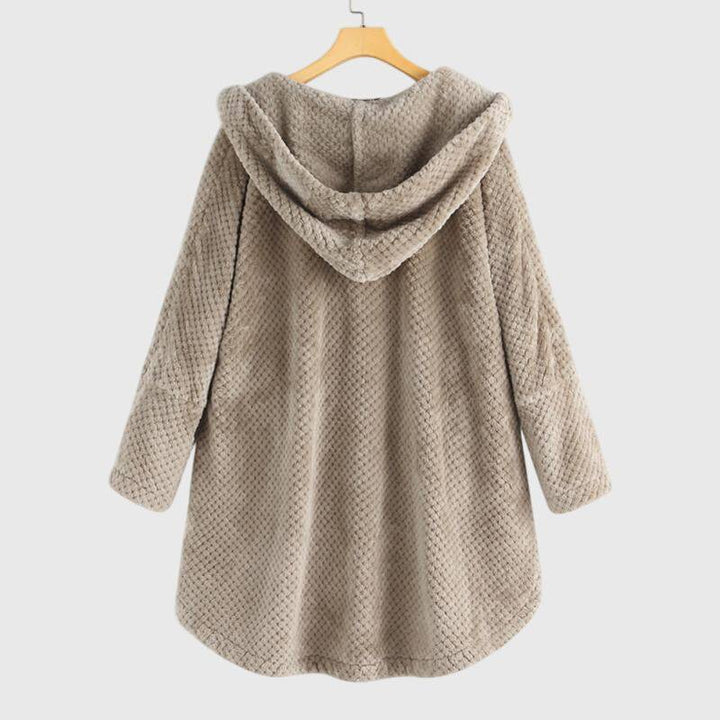 Franca™ Emma & Rose Cape Town soft luxurious fabric hooded jacket, stylish coat with cozy hood and elegant design.