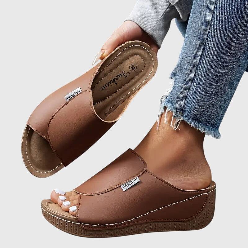 Emma & Rose Cape Town Esther™ orthopedic wedge sandals with adjustable straps and cushioned footbed, designed for comfort and support.