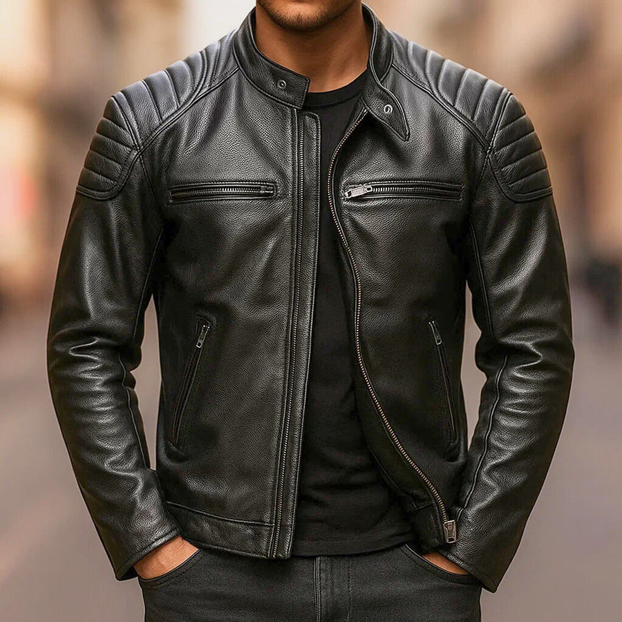 ETHAN – CLASSIC MOTORSTYLE FAUX LEATHER JACKET